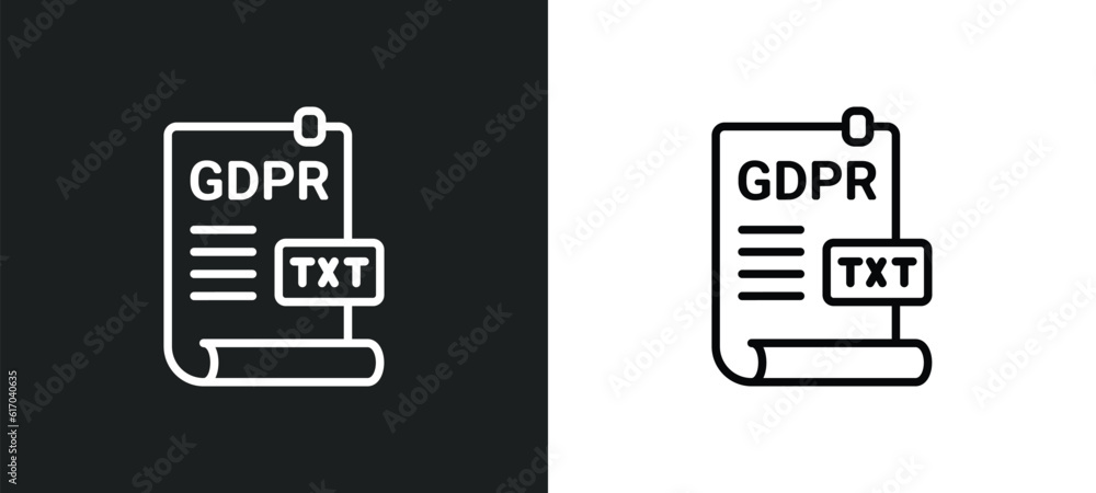 Poster text file line icon in white and black colors. text file flat vector icon from text file collection 