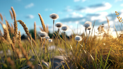 grass and sky HD 8K wallpaper Stock Photographic Image