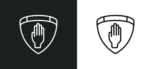 right to objection line icon in white and black colors. right to objection flat vector icon from right to objection collection for web, mobile apps and ui. - obrazy, fototapety, plakaty
