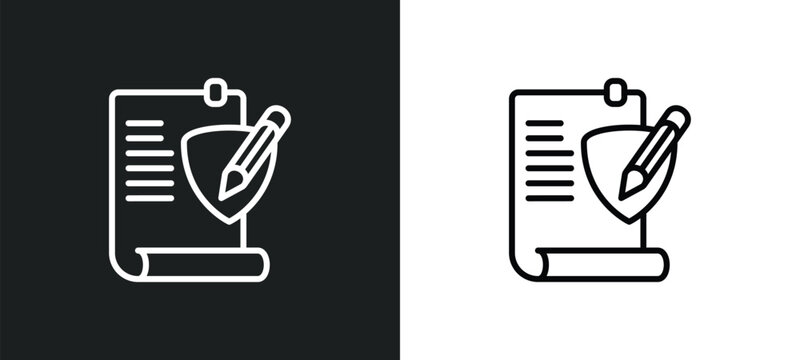 rectification line icon in white and black colors. rectification flat vector icon from rectification collection for web, mobile apps and ui.