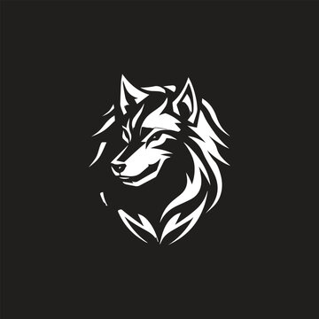 Wolf silhouette logo icon