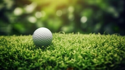 Obraz premium The golf ball on the golf course will enter the hole