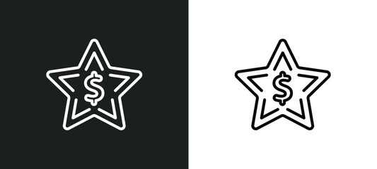 bonus line icon in white and black colors. bonus flat vector icon from bonus collection for web, mobile apps and ui.