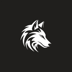 Wolf silhouette logo icon