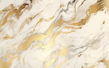 White and gold texture of paint. AI, Generative AI