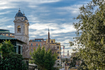 Fototapeta premium L'église de la Sainte-Trinité-des-Monts à Rome