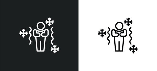 chill human line icon in white and black colors. chill human flat vector icon from chill human collection for web, mobile apps and ui.