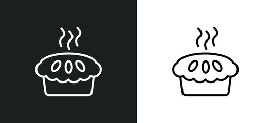 bakery line icon in white and black colors. bakery flat vector icon from bakery collection for web, mobile apps and ui.