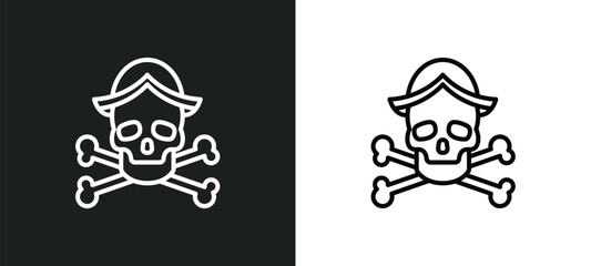 caribbean line icon in white and black colors. caribbean flat vector icon from caribbean collection for web, mobile apps and ui.