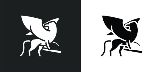 line icon in white and black colors. flat vector icon from collection for web, mobile apps and