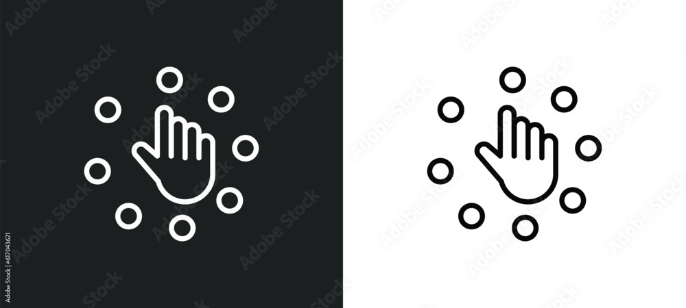 Poster choice line icon in white and black colors. choice flat vector icon from choice collection for web, 