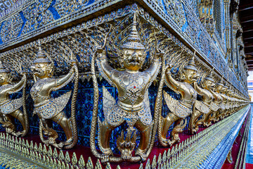 Famous place in Thailand , Temple of the Emerald Buddha , Wat Phra Si Rattana Satsadaram (Wat Phra Kaew)