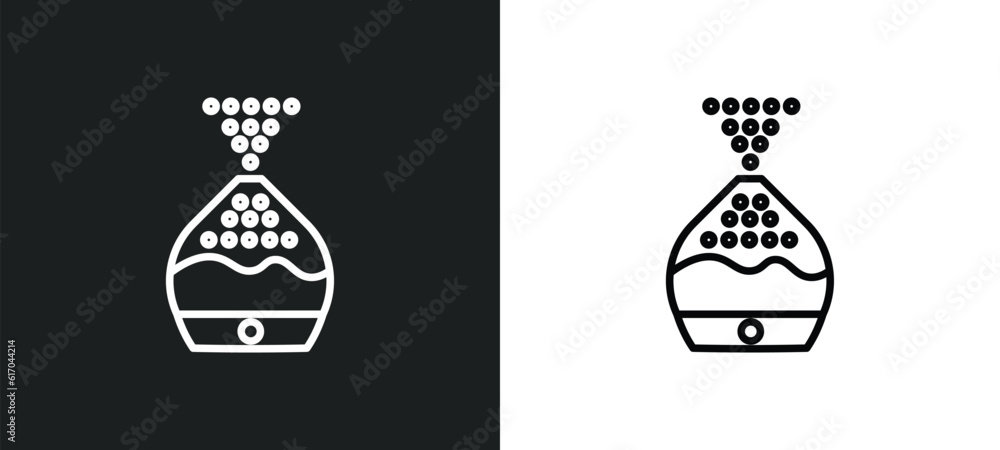 Poster humidifier line icon in white and black colors. humidifier flat vector icon from humidifier collecti