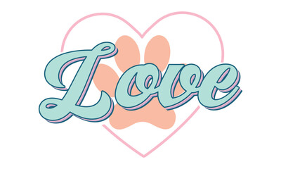 Love Retro SVG Craft Design.