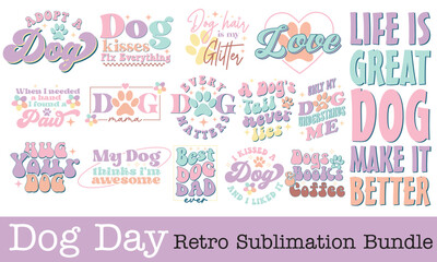Dog day retro SVG Bundle.