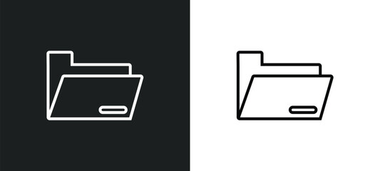 folders line icon in white and black colors. folders flat vector icon from folders collection for web, mobile apps and ui.