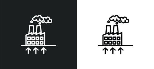 geothermal energy line icon in white and black colors. geothermal energy flat vector icon from geothermal energy collection for web, mobile apps and ui.