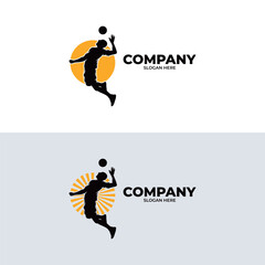 Volleyball sport logo design inspiration