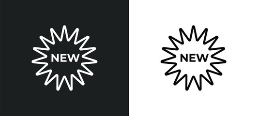 new line icon in white and black colors. new flat vector icon from new collection for web, mobile apps and ui.