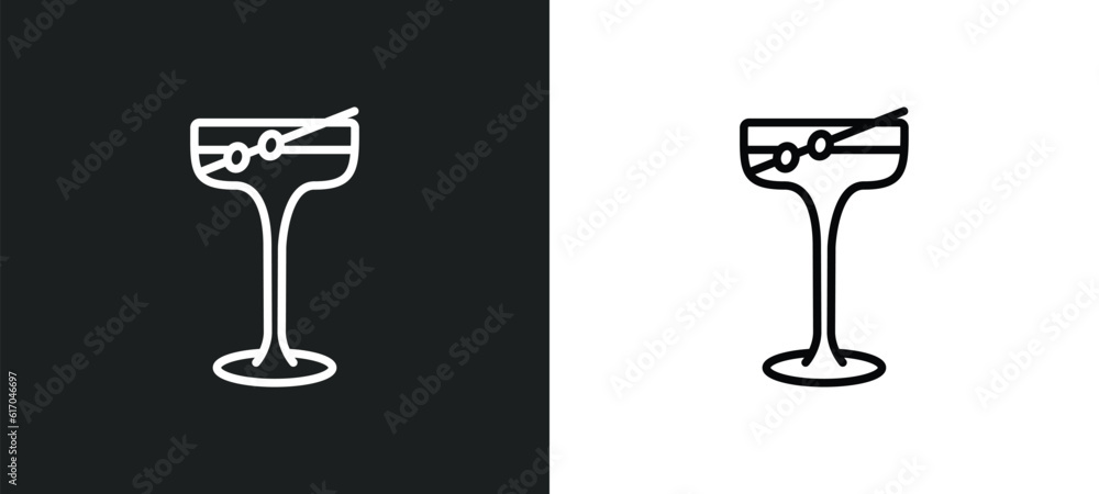 Poster manhattan line icon in white and black colors. manhattan flat vector icon from manhattan collection 
