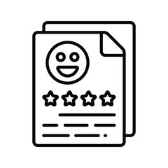 Reputation Outline Icon Design illustration. Online Steaming Symbol on White background EPS 10 File