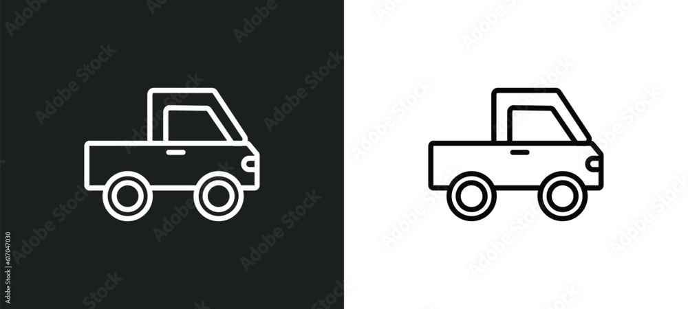 Poster pick up line icon in white and black colors. pick up flat vector icon from pick up collection for we