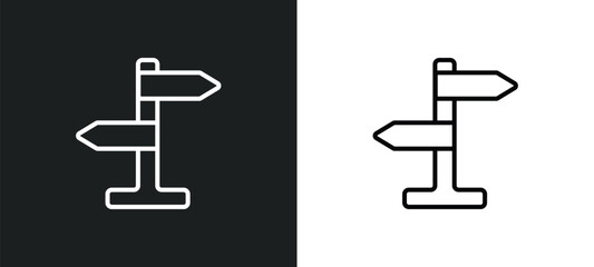 line icon in white and black colors. flat vector icon from collection for web, mobile apps and