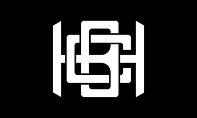 Letter HBC Logo Vector & Illustration Black Background