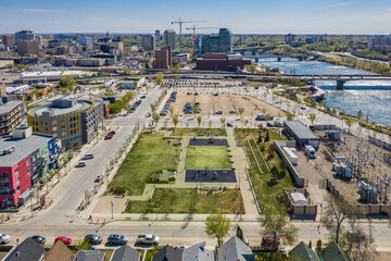 Isinger Park in the city of Saskatoon, Saskatchewan, Canada