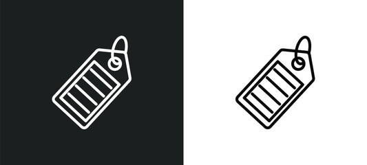 tag line icon in white and black colors. tag flat vector icon from tag collection for web, mobile apps and ui.