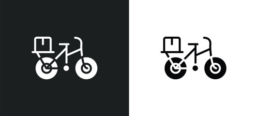 line icon in white and black colors. flat vector icon from collection for web, mobile apps and