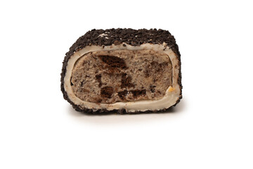 Sweet roll with chocolate and nuts, turkish sweets.