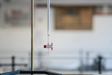 Burette for precision measurements in the chemistry laboratory