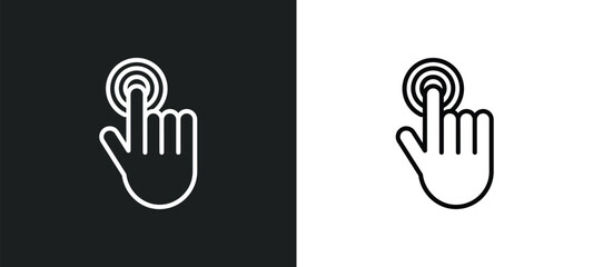 clicker line icon in white and black colors. clicker flat vector icon from clicker collection for web, mobile apps and ui.