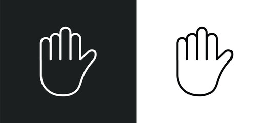 hold line icon in white and black colors. hold flat vector icon from hold collection for web, mobile apps and ui.