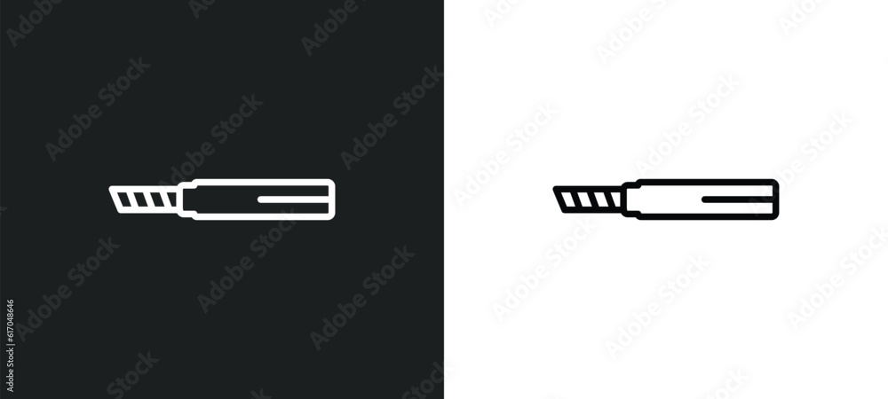 Poster drawing line icon in white and black colors. drawing flat vector icon from drawing collection for we