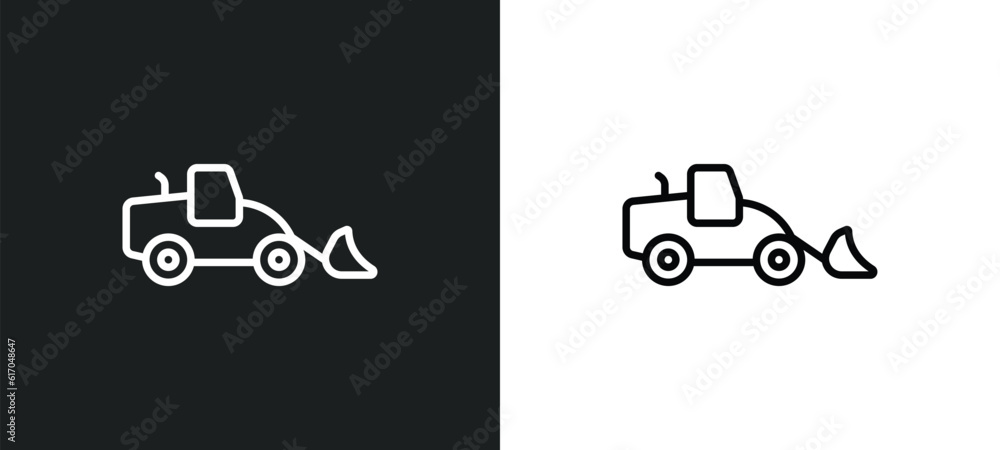 Poster loader line icon in white and black colors. loader flat vector icon from loader collection for web, 