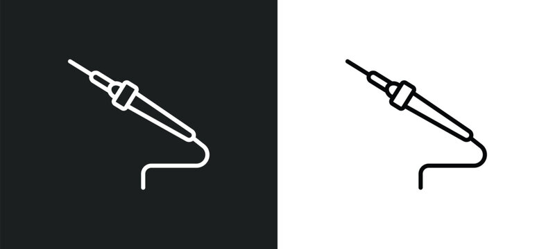 solder line icon in white and black colors. solder flat vector icon from solder collection for web, mobile apps and ui.