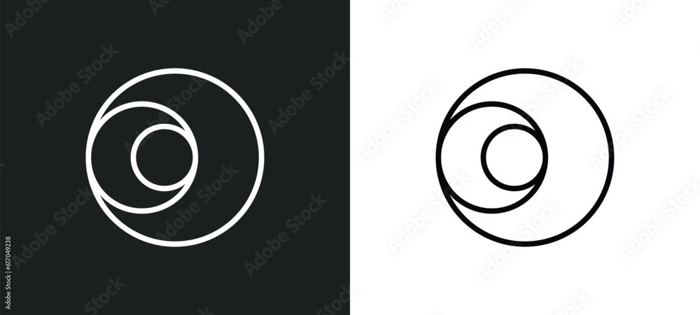 Poster circular de line icon in white and black colors. circular de flat vector icon from circular de colle