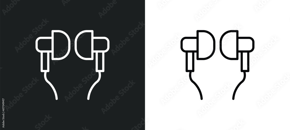 Poster hands free line icon in white and black colors. hands free flat vector icon from hands free collecti