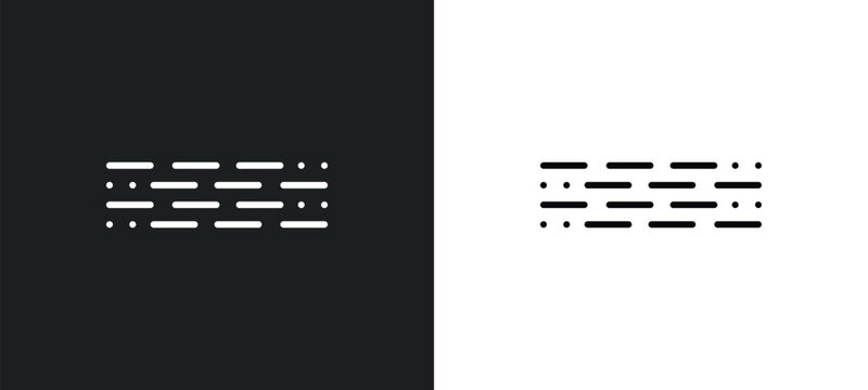 morse code line icon in white and black colors. morse code flat vector icon from morse code collection for web, mobile apps and ui.