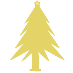 golden christmas tree