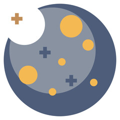 MOON line icon,linear,outline,graphic,illustration