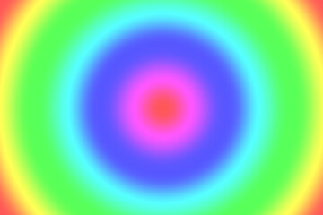 Illustration of gradient rainbow colored multi-layers circles