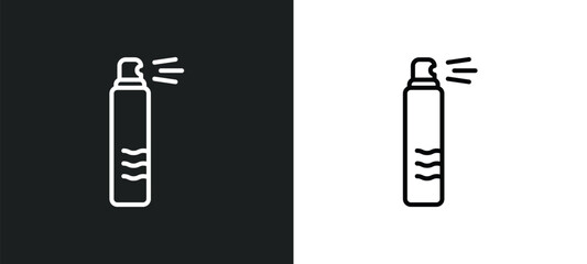 air freshener line icon in white and black colors. air freshener flat vector icon from air freshener collection for web, mobile apps and ui.