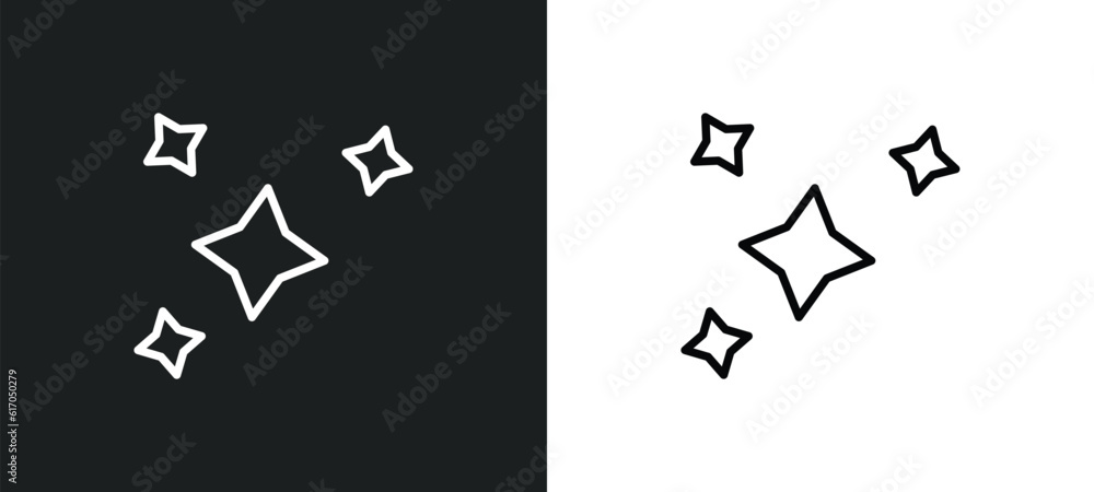 Poster clean line icon in white and black colors. clean flat vector icon from clean collection for web, mob