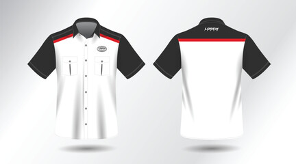 Naklejka premium short sleeve work shirt