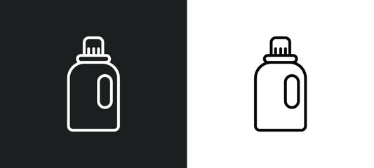 softener line icon in white and black colors. softener flat vector icon from softener collection for web, mobile apps and ui.