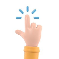 Obraz premium Transparent Backgrounds Mock-up.Cartoon character hand pointing gesture. Supports PNG files with transparent backgrounds. 