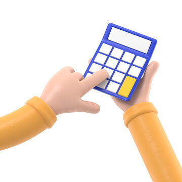 Transparent Backgrounds Mock-up.A calculator in one hand against.Supports PNG files with transparent backgrounds.
